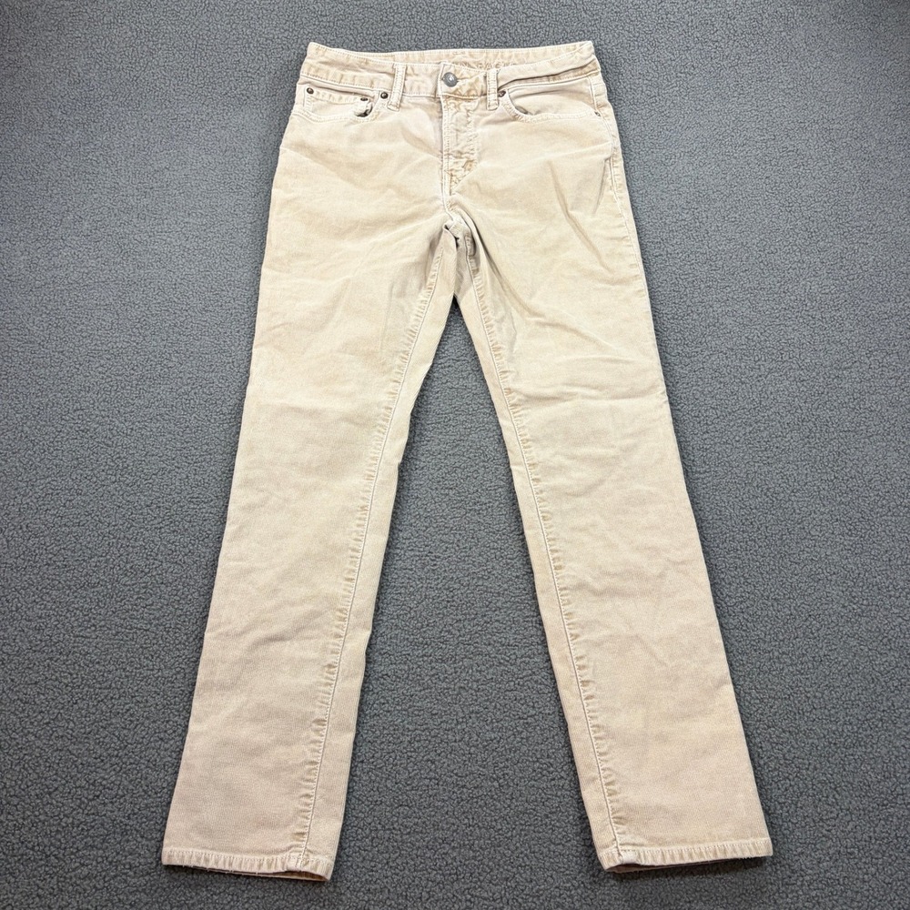 American Eagle Corduroy Pants Mens 30x30 Tan Ne(x)t Level Flex Slim Fit Trousers